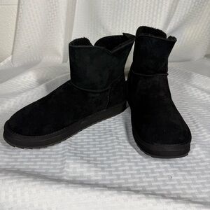 Black Lands End Suede Ankle Boots Size 8